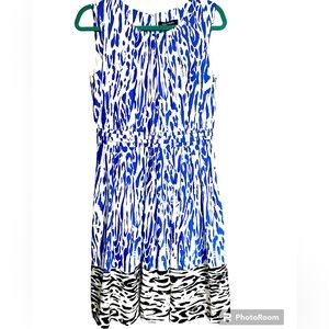 Ellen Tracy classic blue and white dress size 6